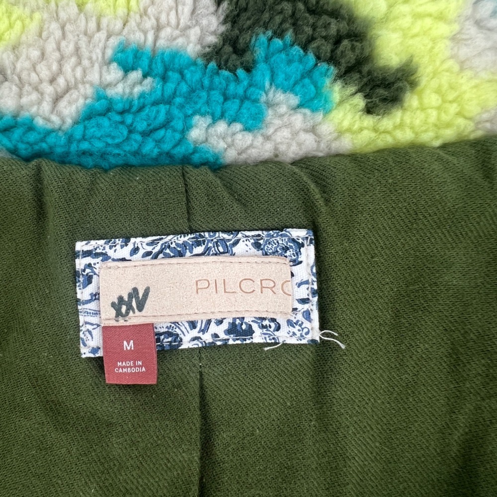 Anthropologie Pilcro Camo Sherpa Jacket Zip Up Fleece Teddy Mountain Camouflage - Picture 7 of 9